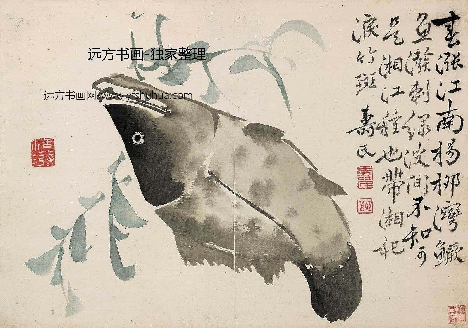 清朝代【边寿民】《杂画十开-10开（13张）》TIF高清大图中国画古画素材下载