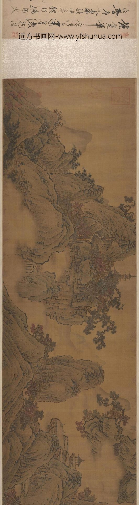 北宋 范宽 烟岚秋晓图卷（全卷）绢本30×603.3_1