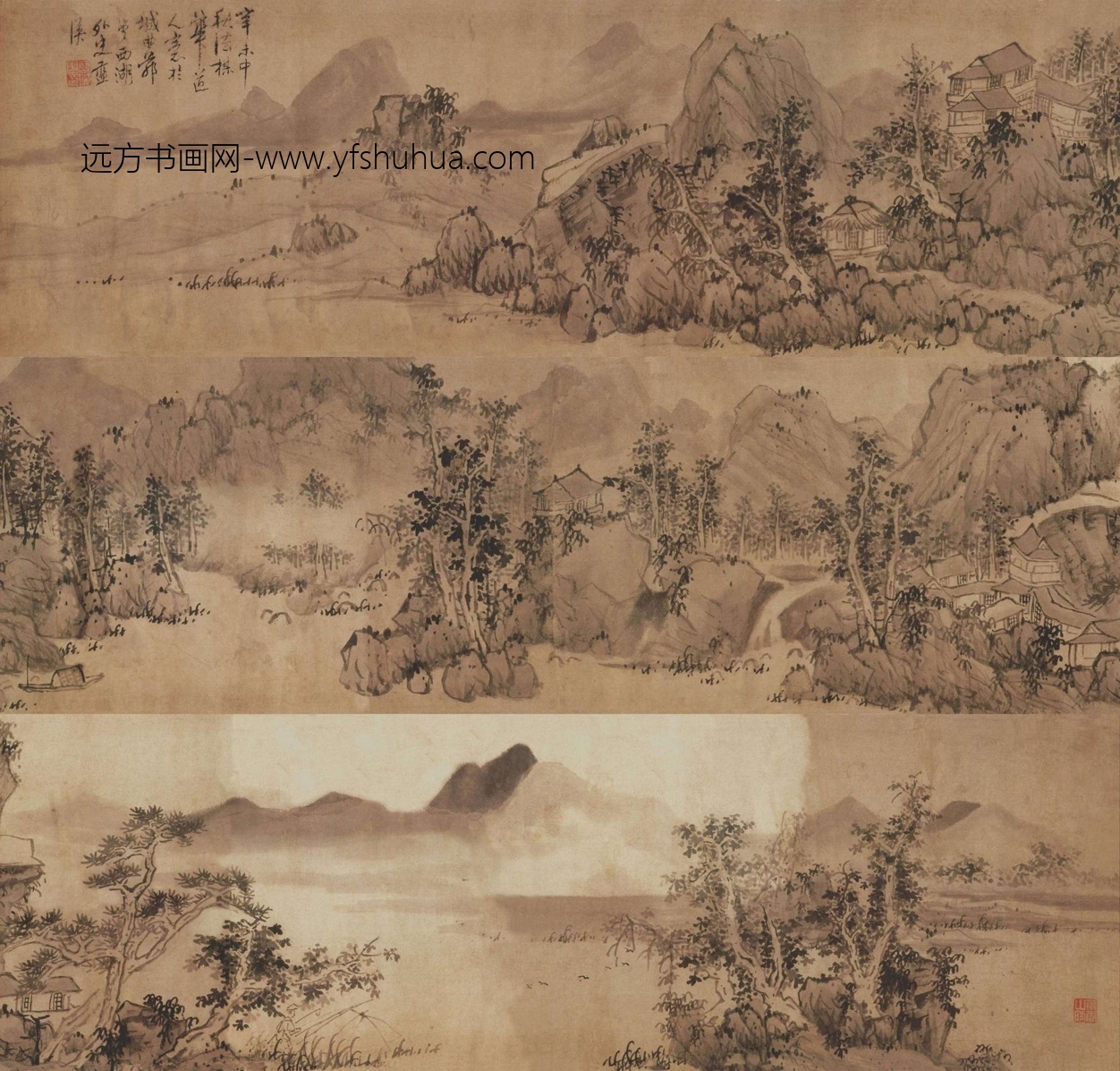 明_蓝瑛_秋山幽居图