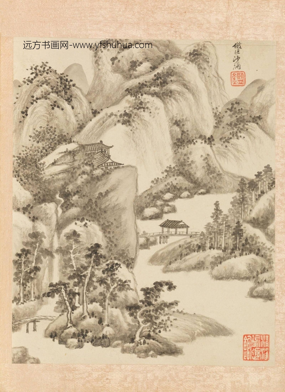 清-王鉴仿宋元山水册-新00101866-1-10