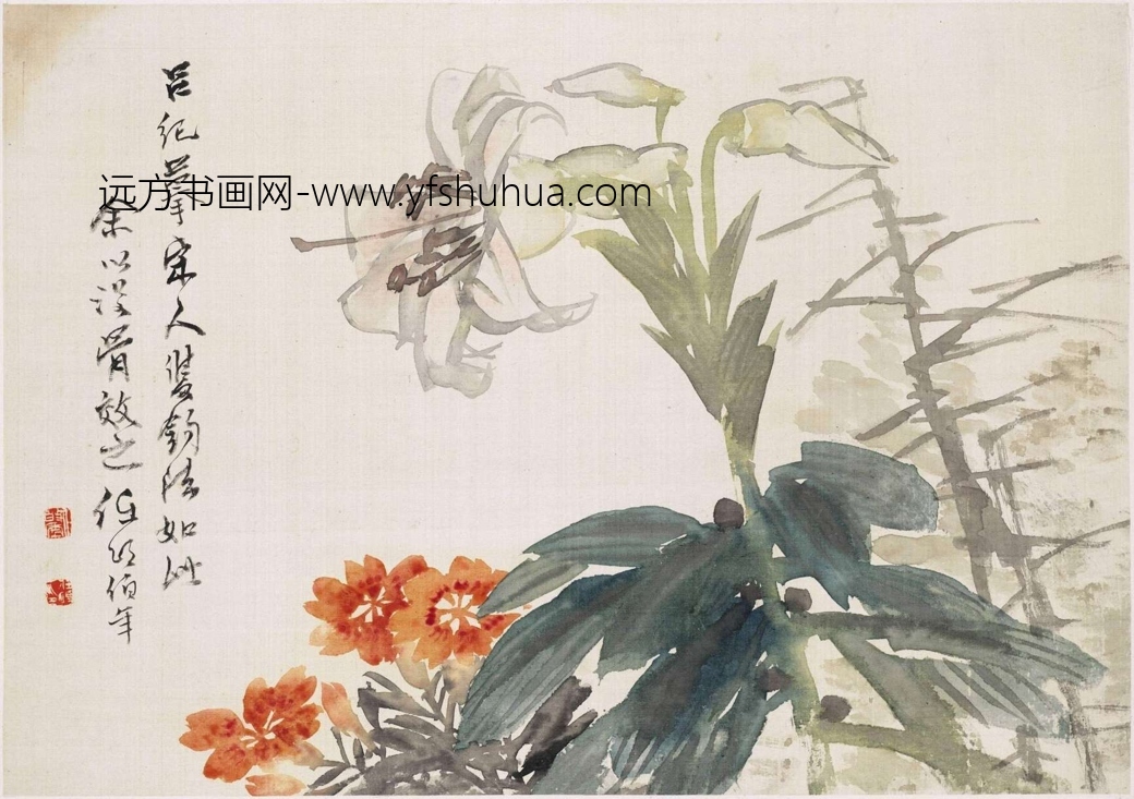 清_任伯年_花卉图册12帧_7