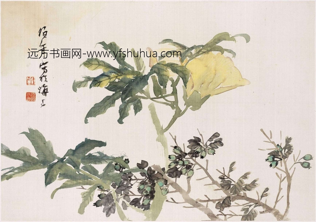 清_任伯年_花卉图册12帧_9