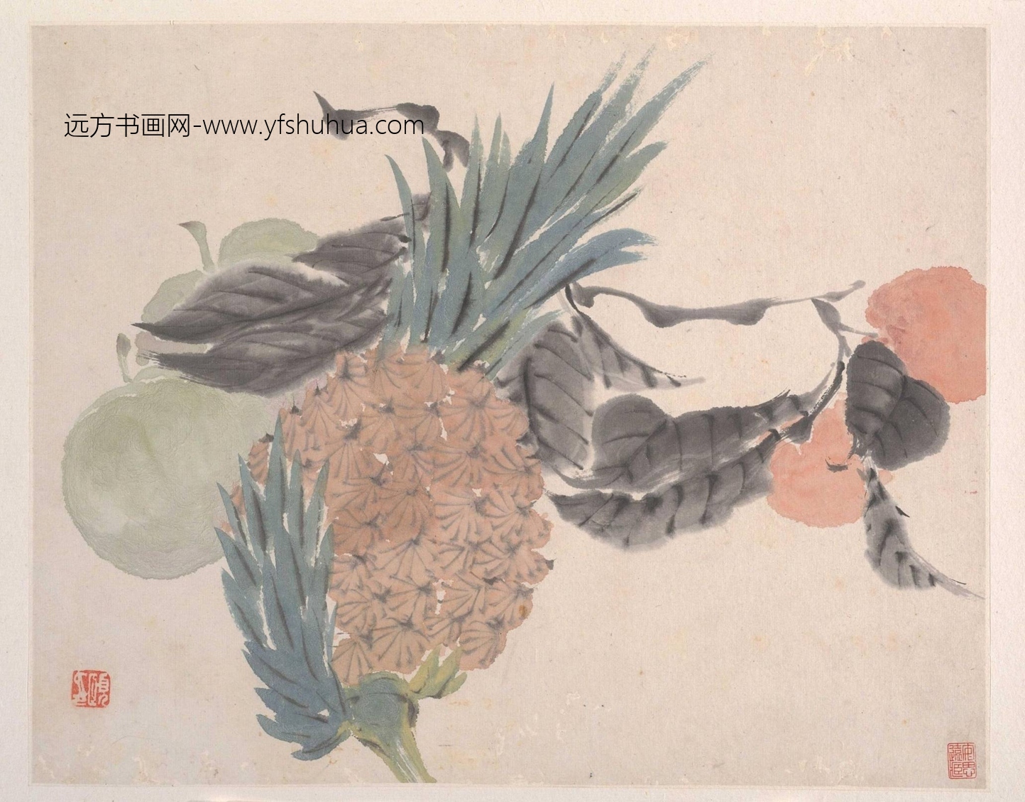 清_任伯年_花鸟蔬果册页(八开)_1