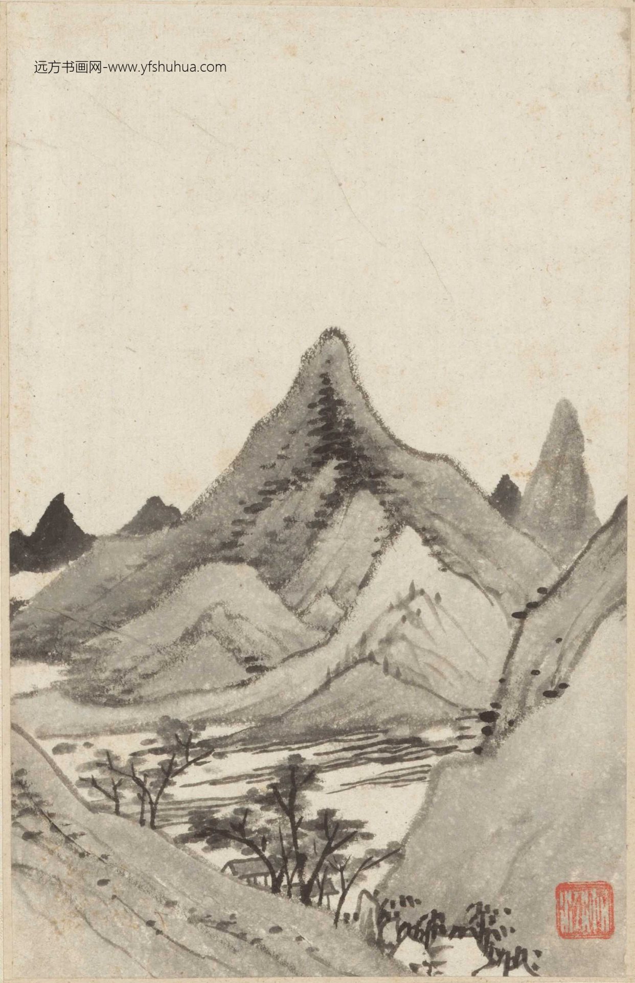 清_弘仁_山水册_10