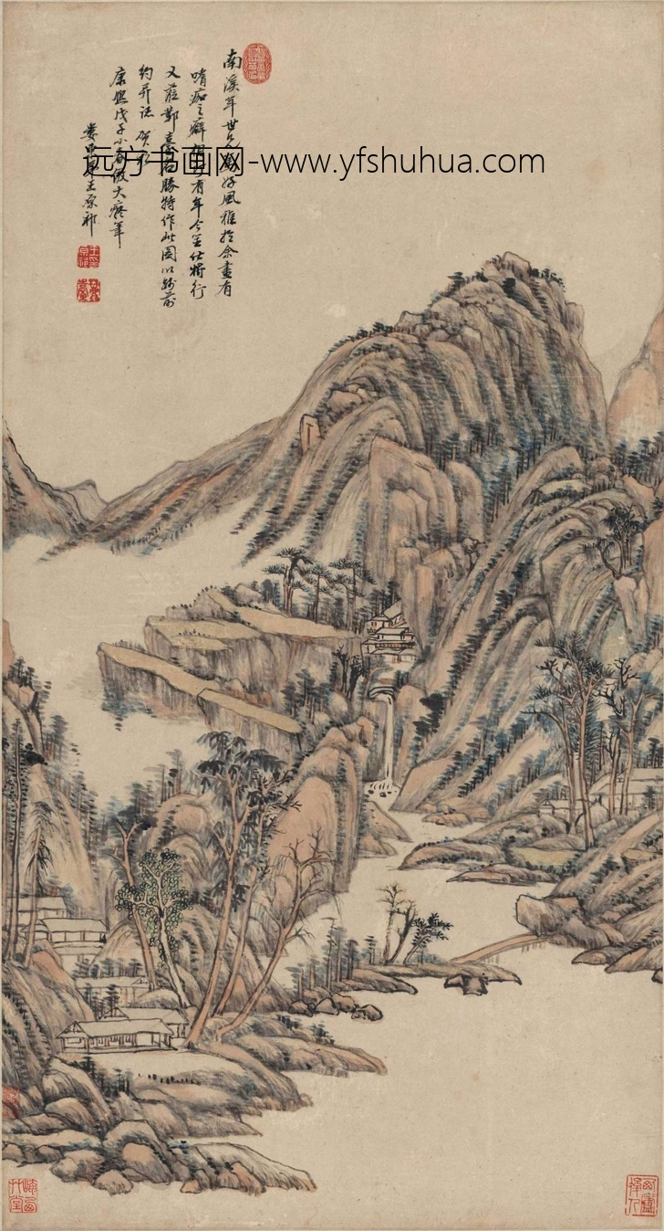 清_王原祁_仿大痴山水图（康熙戊子）