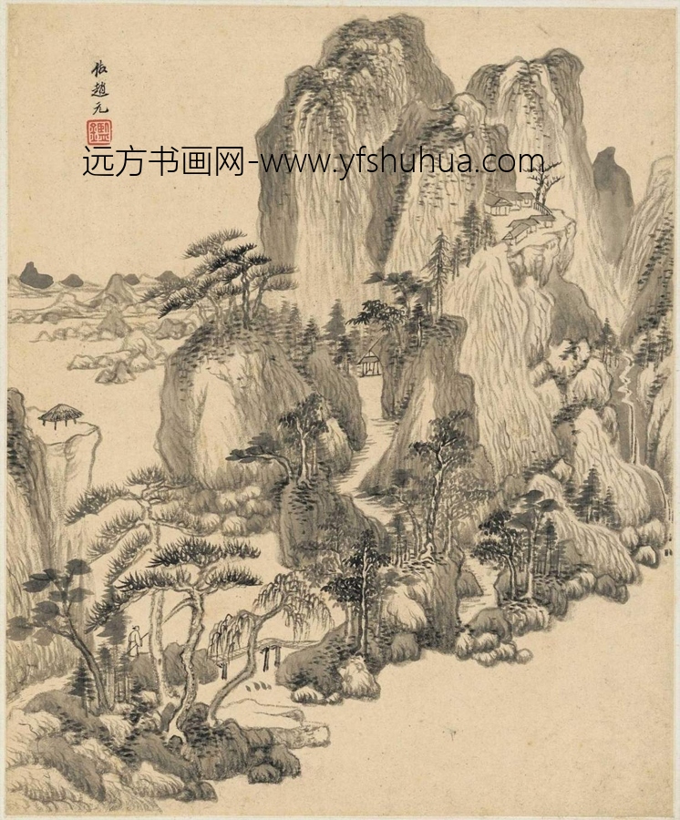 清_王鉴_仿古山水八开_8