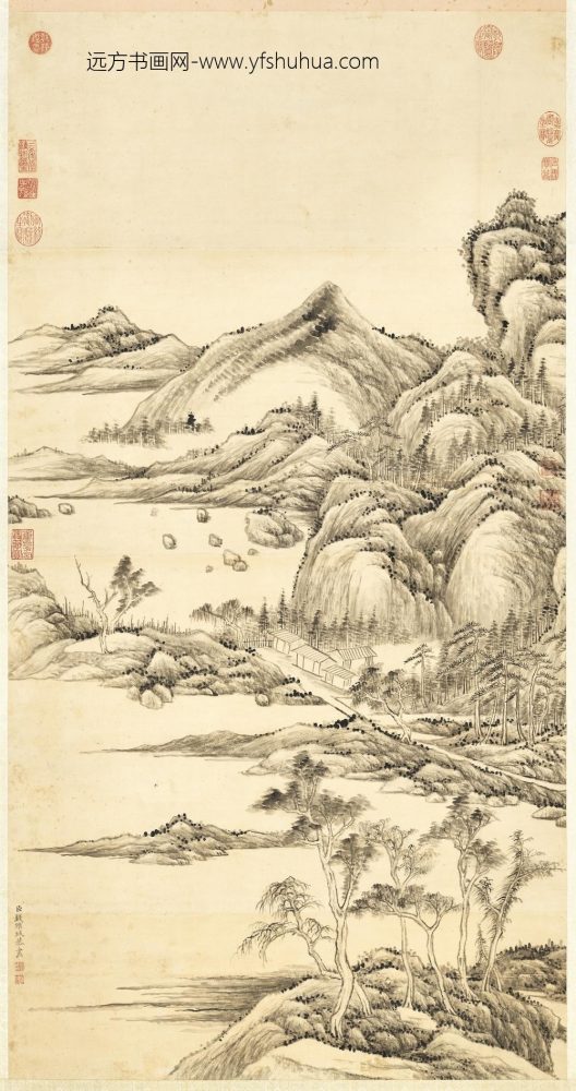 清钱维城画山水轴