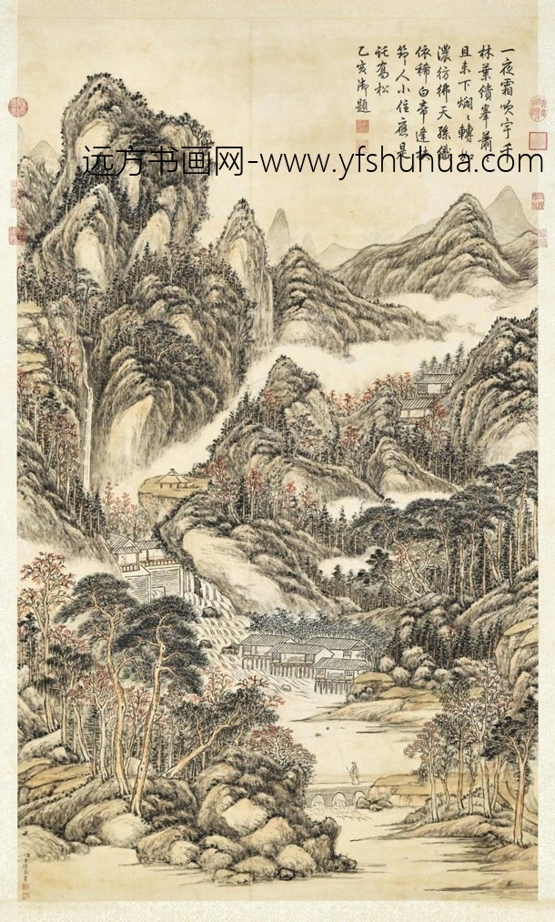 6532__清方琮画山水御题.轴故画00288100000__K2A002881N000000000PAA