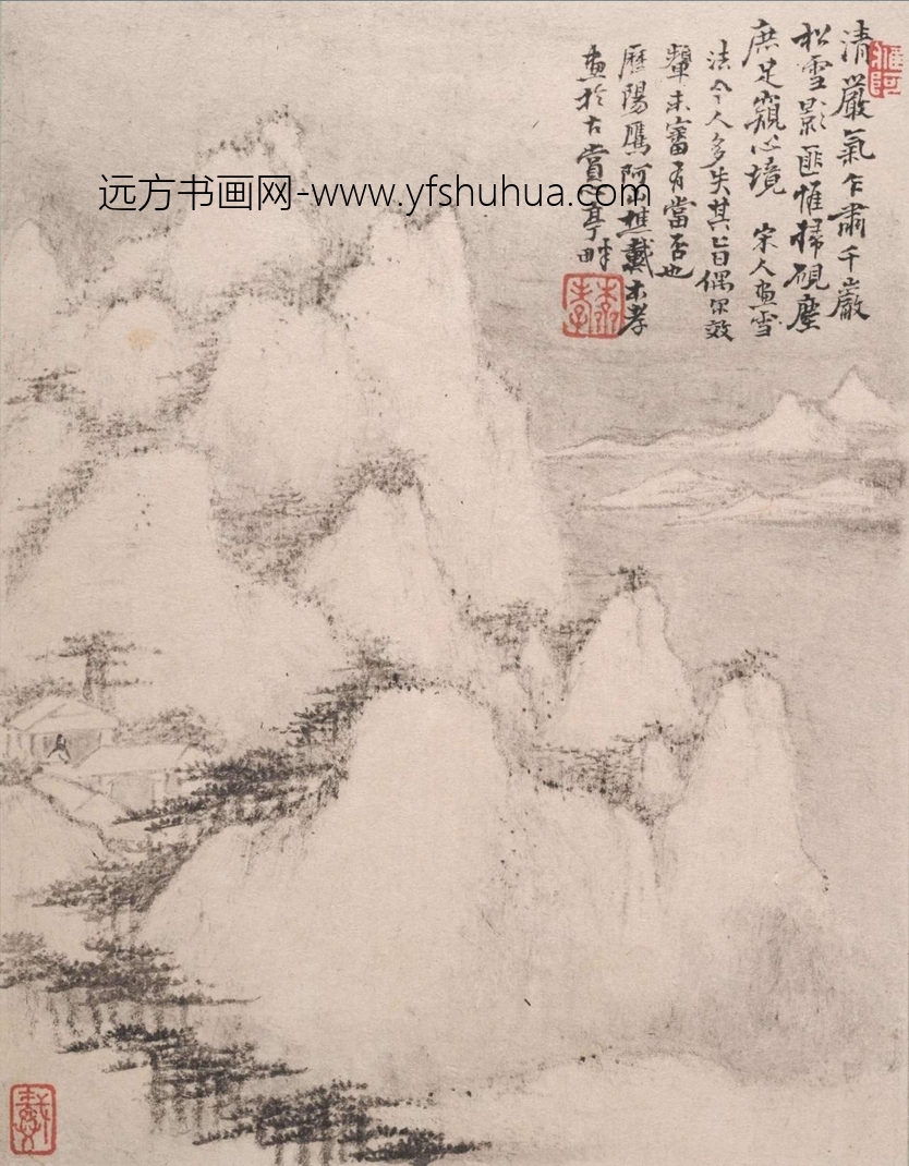 清_戴本孝_山水册十二开_2