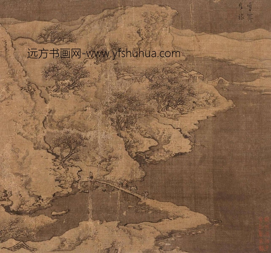 清_袁江_山水人物册页六开_6