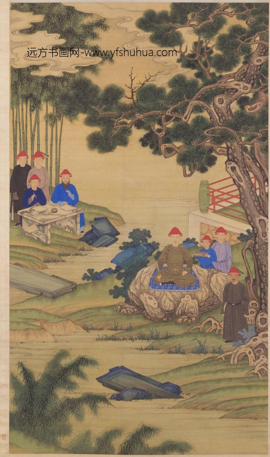 清-清人画胤禛行乐图轴-故00006437