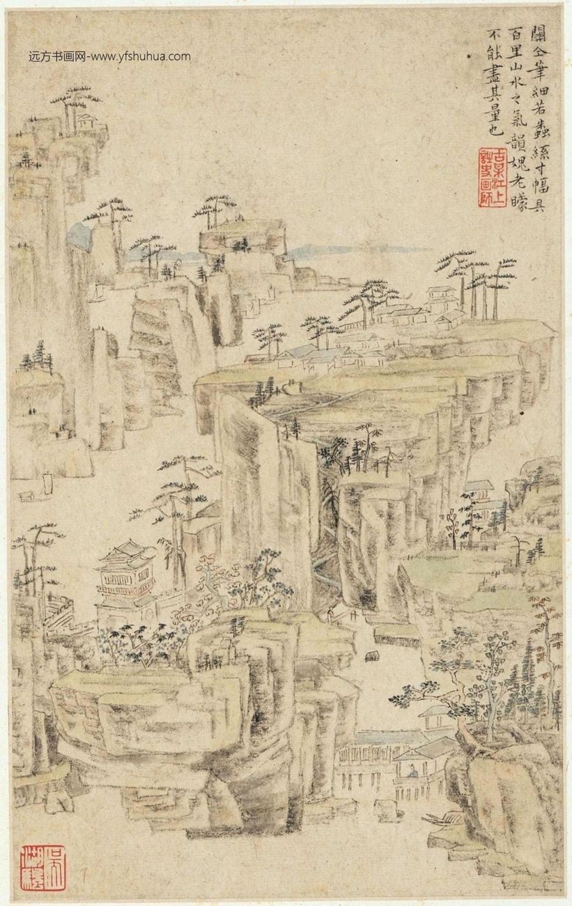 清_王渔洋_萧云从、王士祯《书画册页》-画册_6