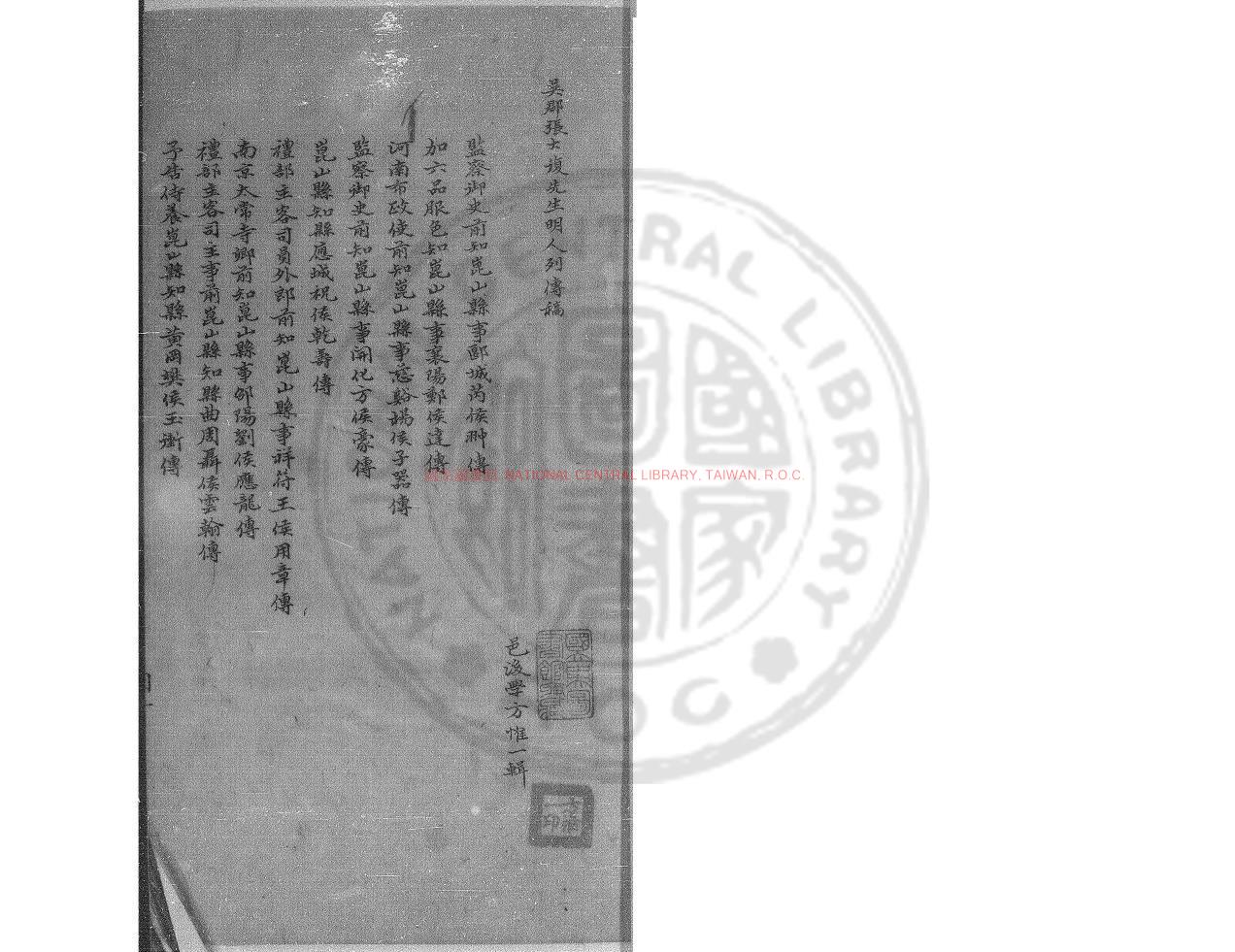 12541-吳郡張大復先生明人列傳稿_(明)張大復撰_方氏清稿本0