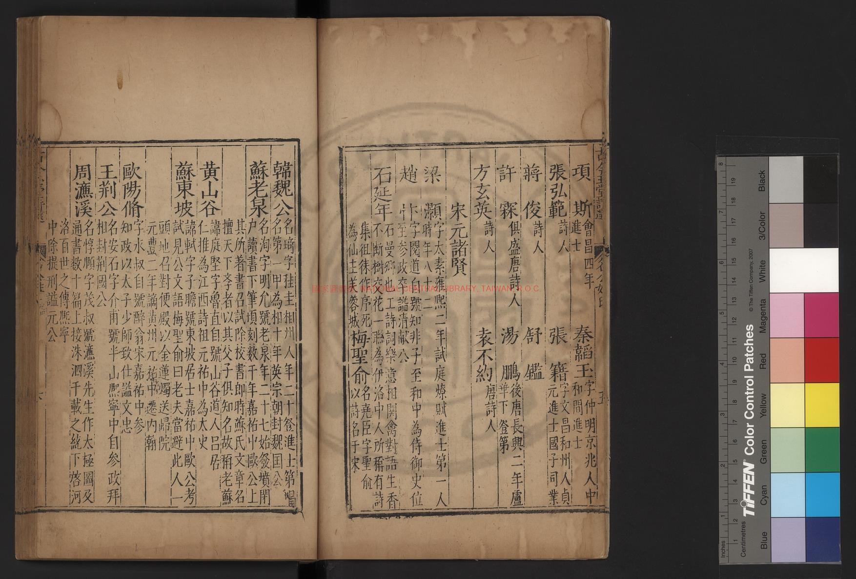 13528-新刊古今名賢品彙註釋玉堂詩選_(明)舒芬編_明萬曆7年(1579)金陵書坊富春堂刊本1