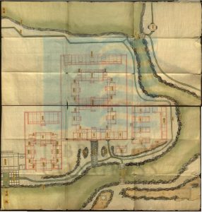 15671-圓明園中路地盤畫樣（據簽題)清内府繪_清康熙間彩繪本_不分卷。1662-17221