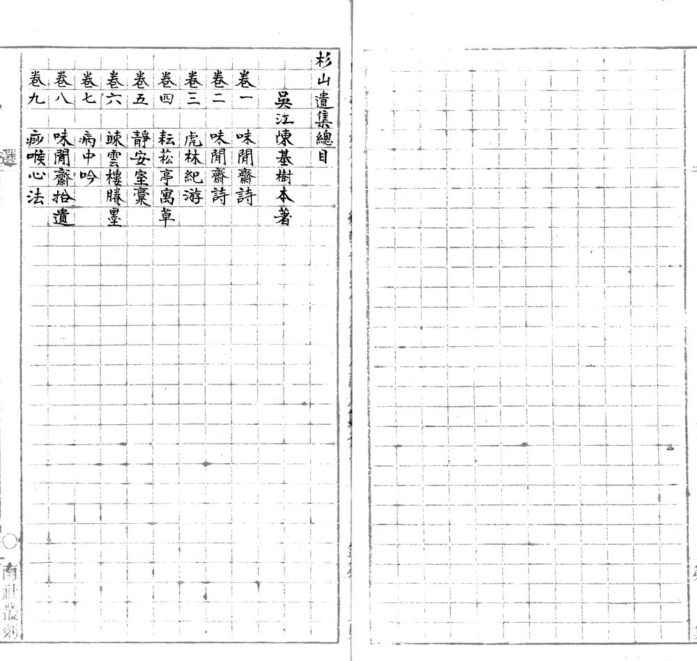 _杉山遗集五卷附一卷__