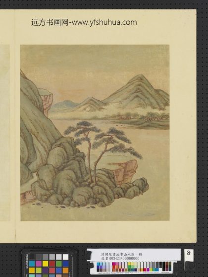 __清佛延画油画山水图.册.山水（八）故画__KANPAA