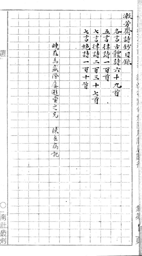 _潄芳斋诗钞不分卷_version___