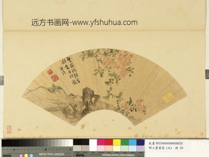 明人画扇（元）册-明陈淳紫薇