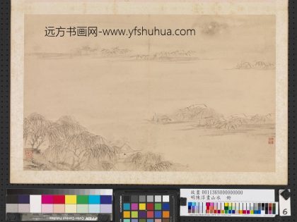 明陈淳画山水册-柳浦清光