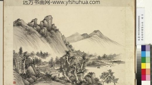 清永瑢仿诸家山水图册-仿吴镇山水