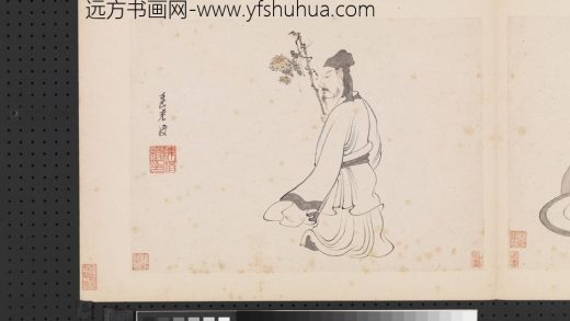 画隐居十六观册-杖菊