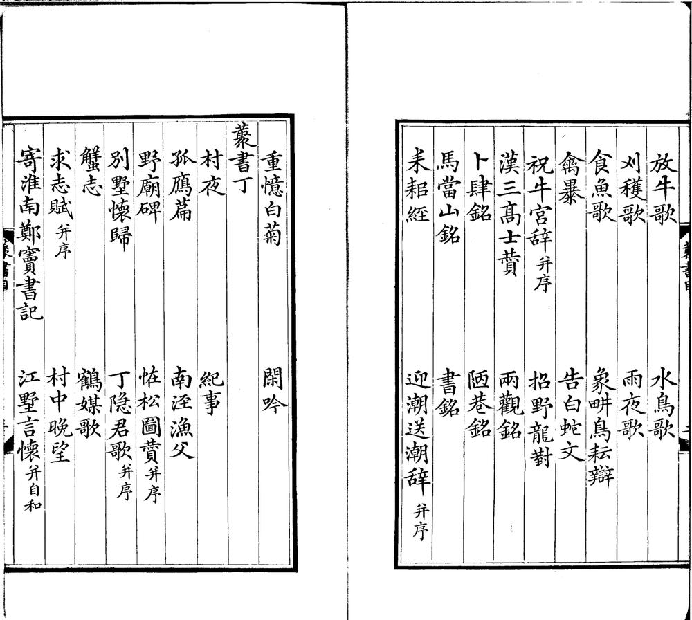 _重刊校正笠泽藂书四卷补遗诗一卷__