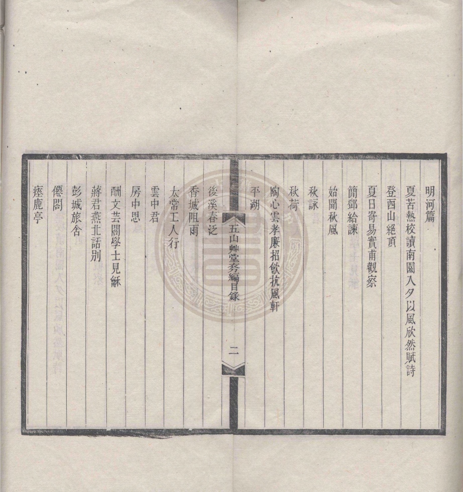 _五山草堂初編_二卷__