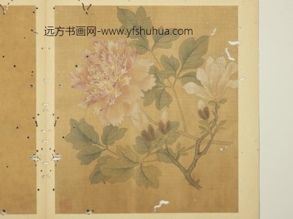 宋钱选写生图册 木兰芍药