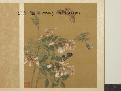 宋钱选写生图册 花草蝶蛾