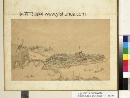 明钱谷张复合画水程图（一）册 娄门接待寺