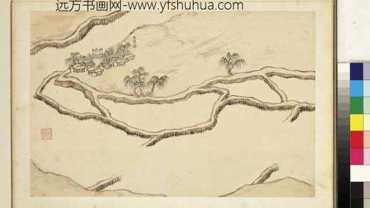 明钱谷张复合画水程图（二）册 夹沟驿