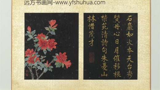 清蒋廷锡画群芳撷秀册杜鹃