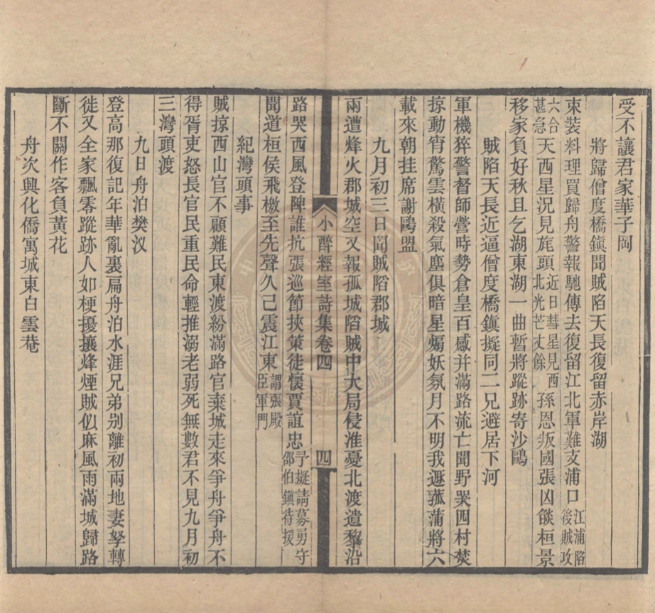 《小醉經室詩集六卷》(清)徐廷珍撰