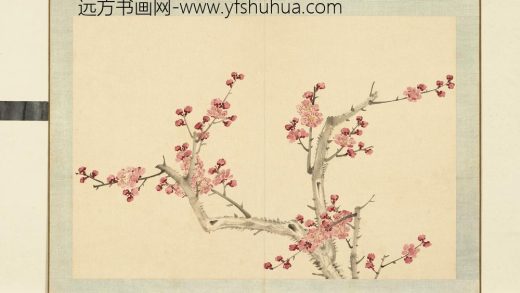 清钱维城花卉册（一）册画梅之三.jpg