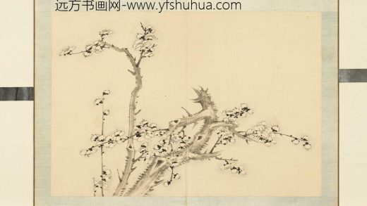 清钱维城花卉册（一）册画梅之六.jpg